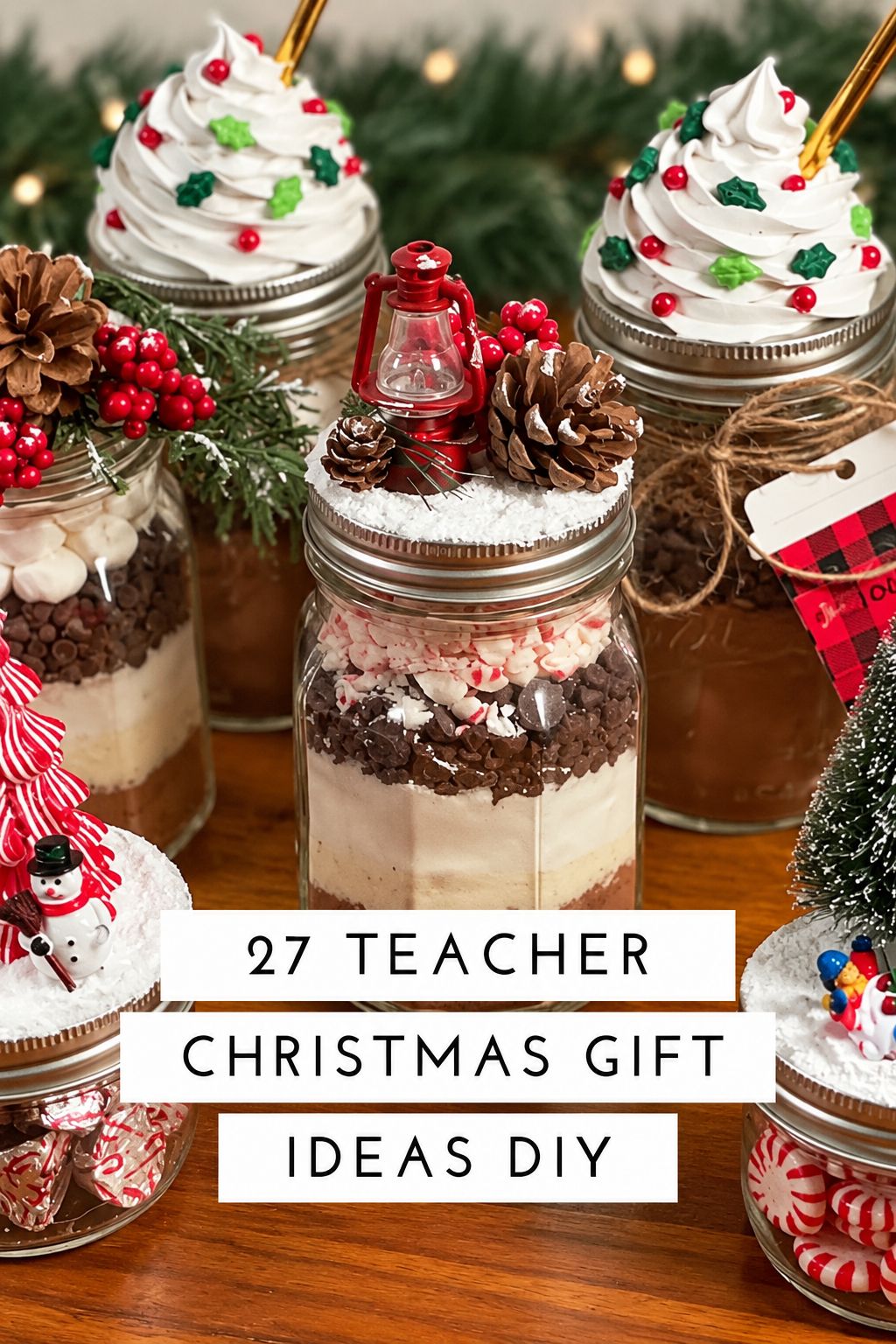hot cocoa mason jar christmas gifts