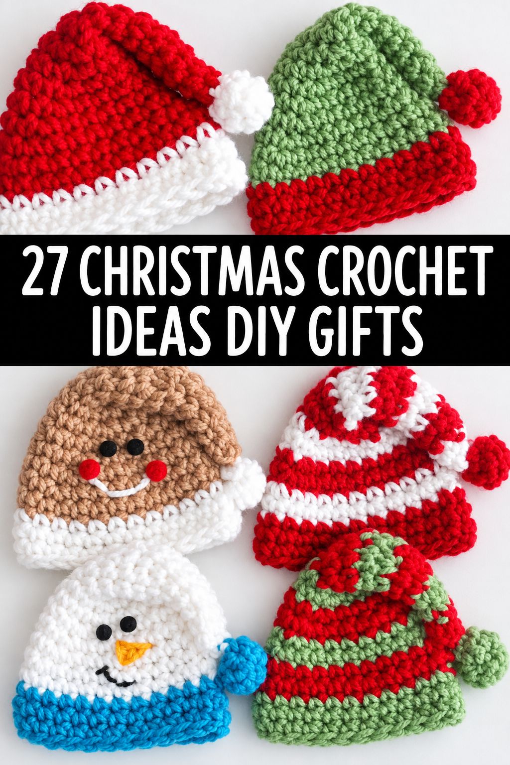 mini santa and elf hat ornaments christmas gifts