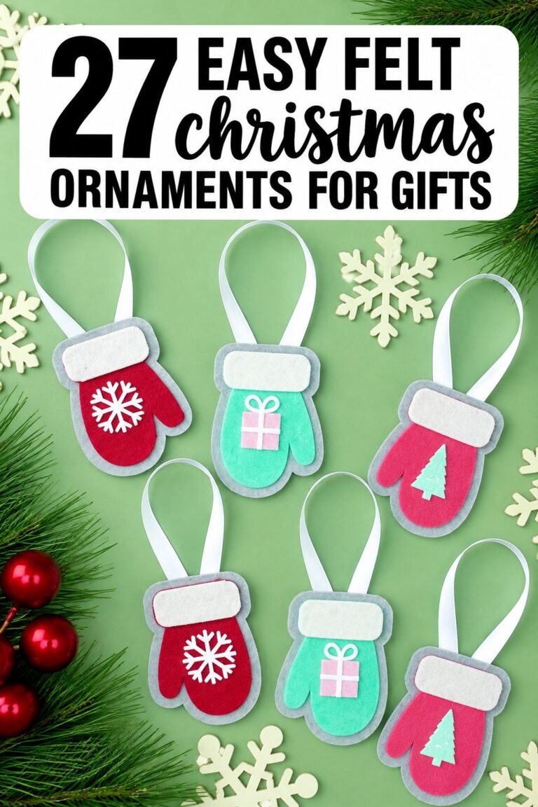 27 DIY Felt Christmas Ornaments to Make for Handmade Gifts