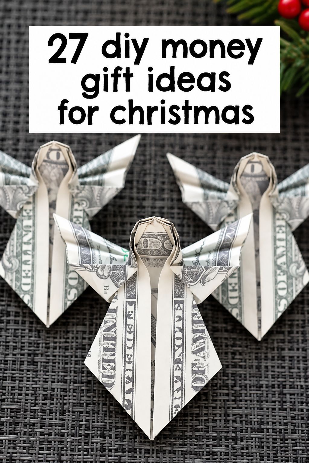money origami angel christmas money gifts