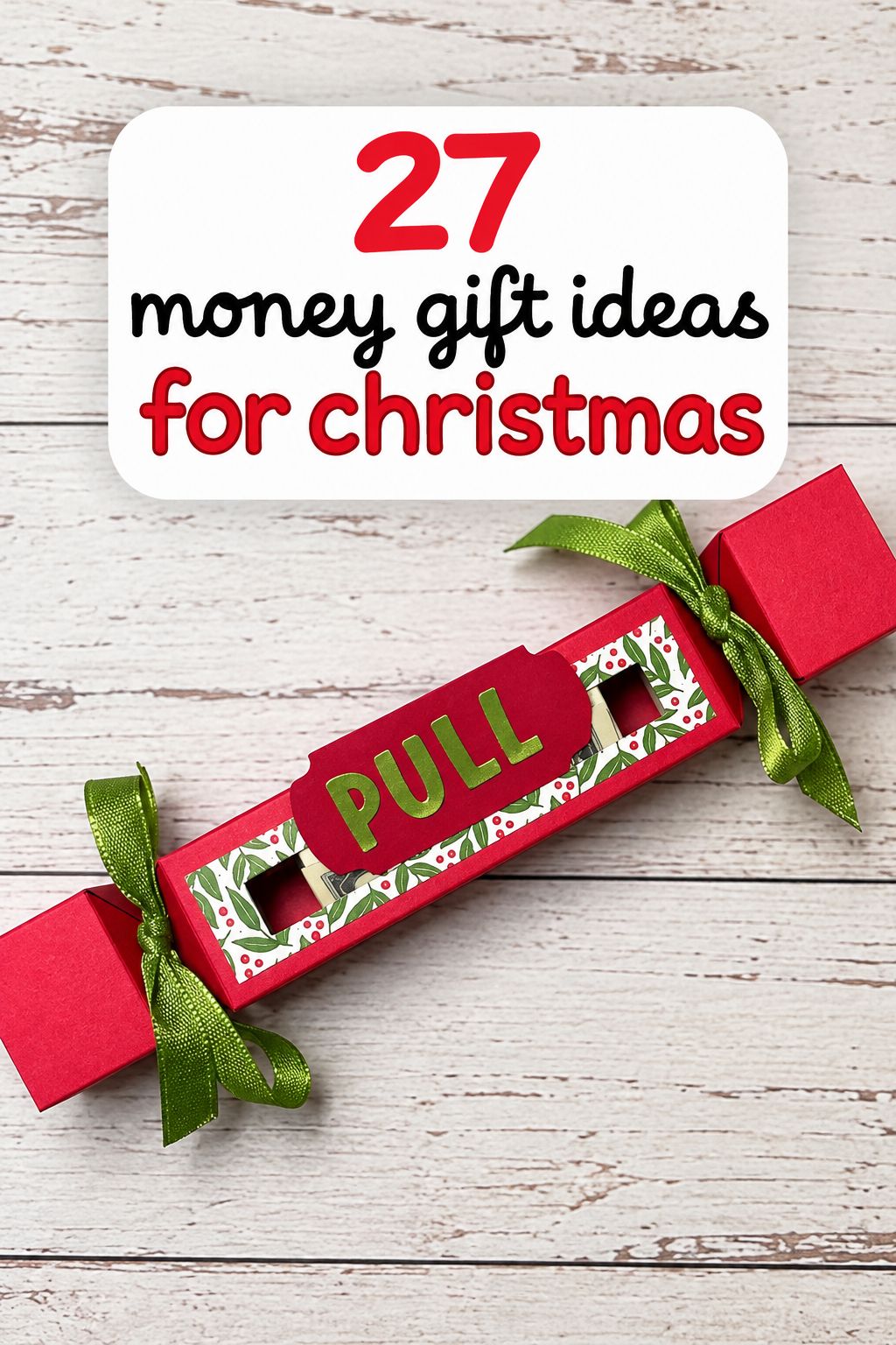 money pull christmas cracker christmas money gifts