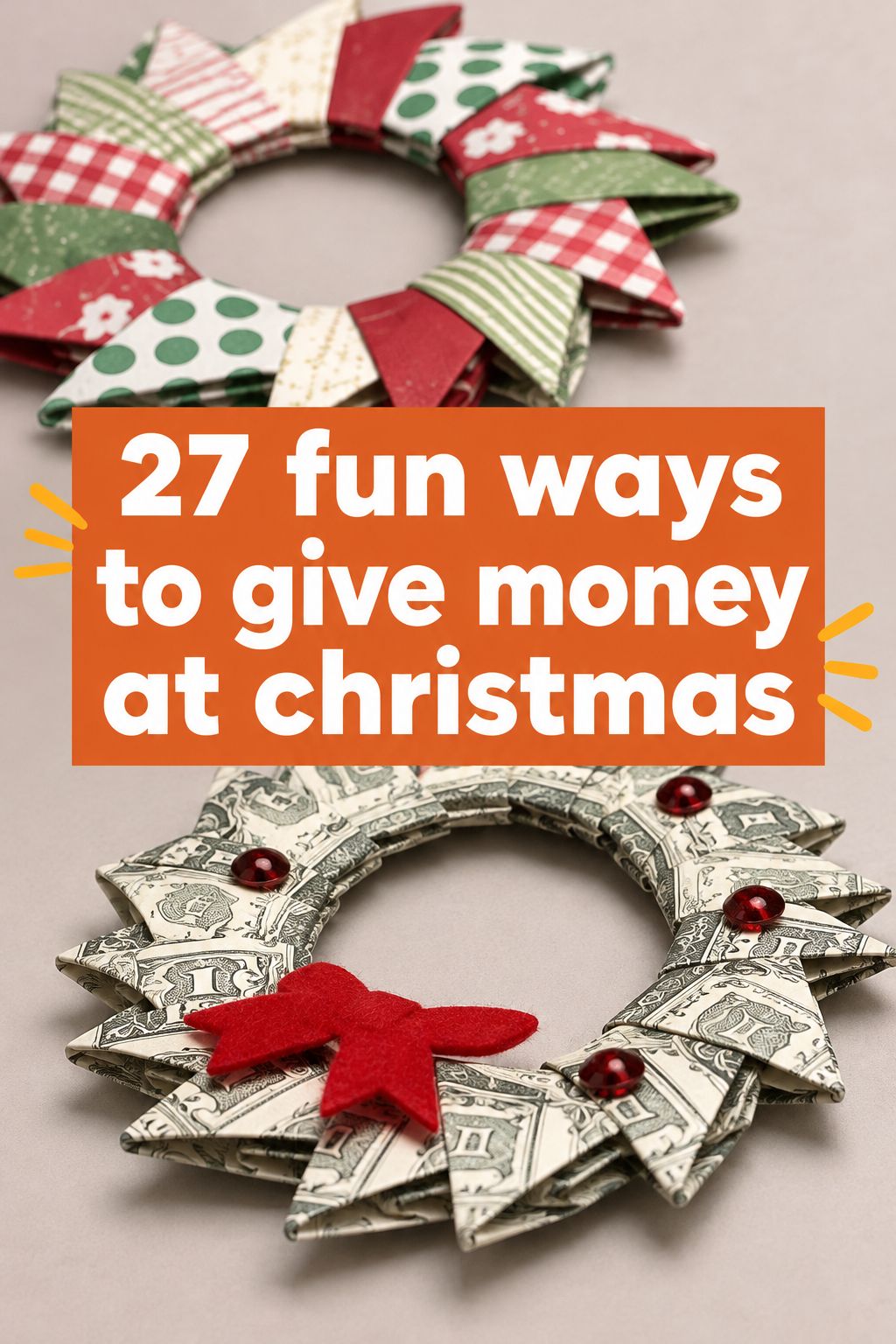 money wreath christmas money gifts