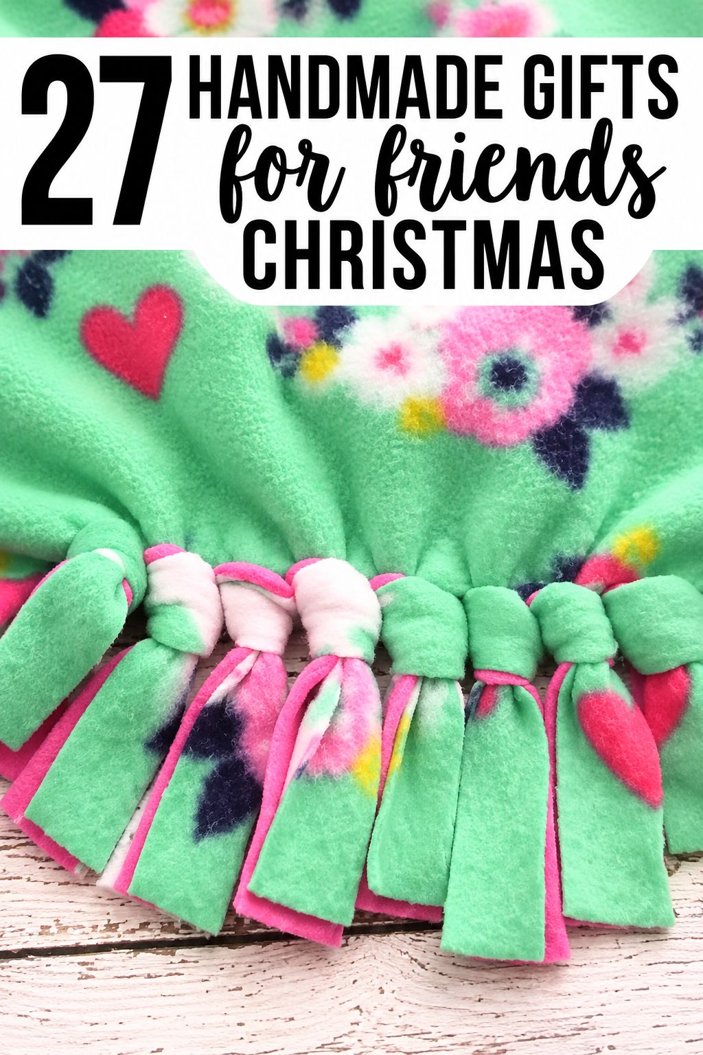 no sew fleece tie blanket christmas gifts