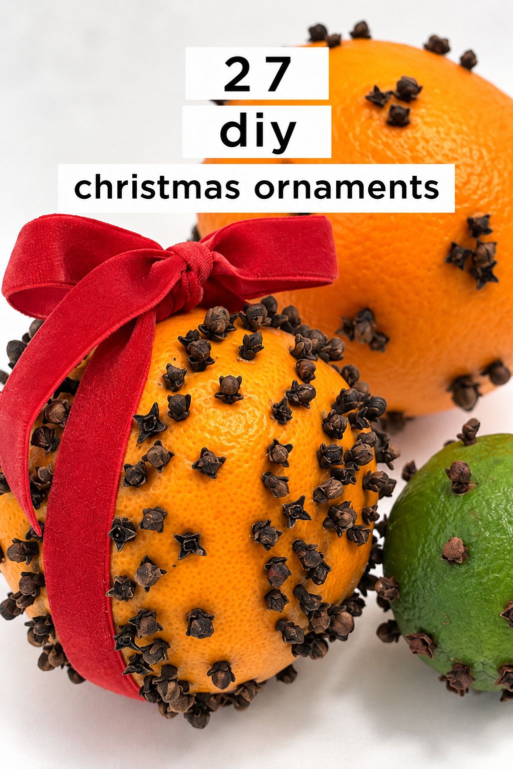 orange and clove pomanders christmas ornaments
