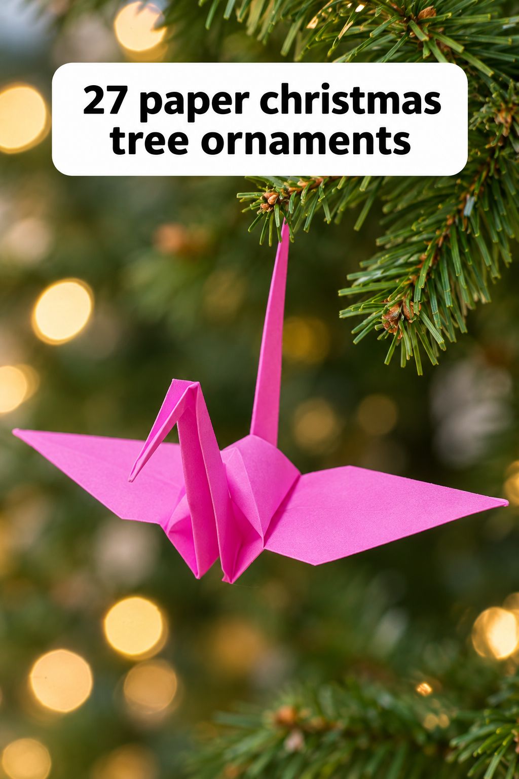 origami crane christmas ornaments