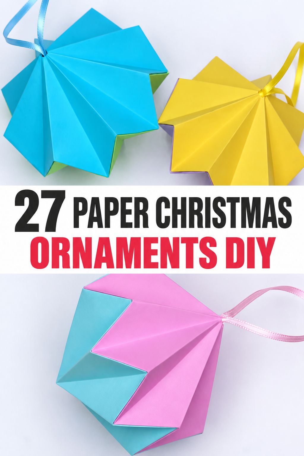 origami diamond christmas ornaments