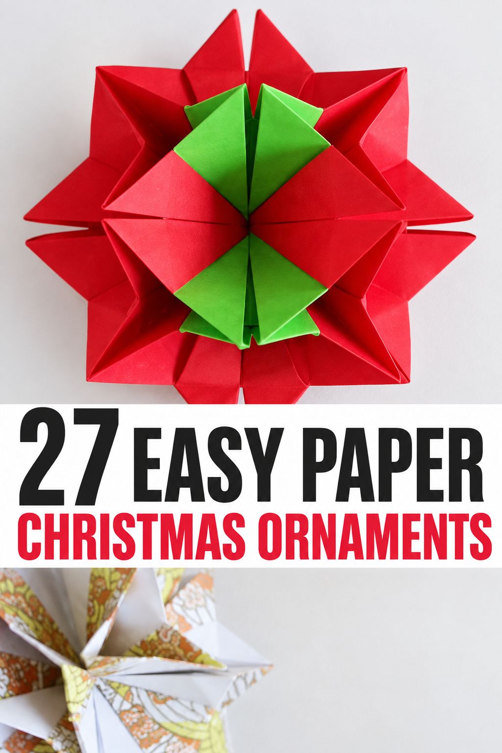 origami star ball christmas ornaments