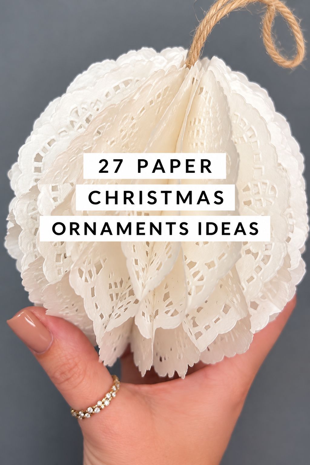 paper doily ornament christmas ornaments