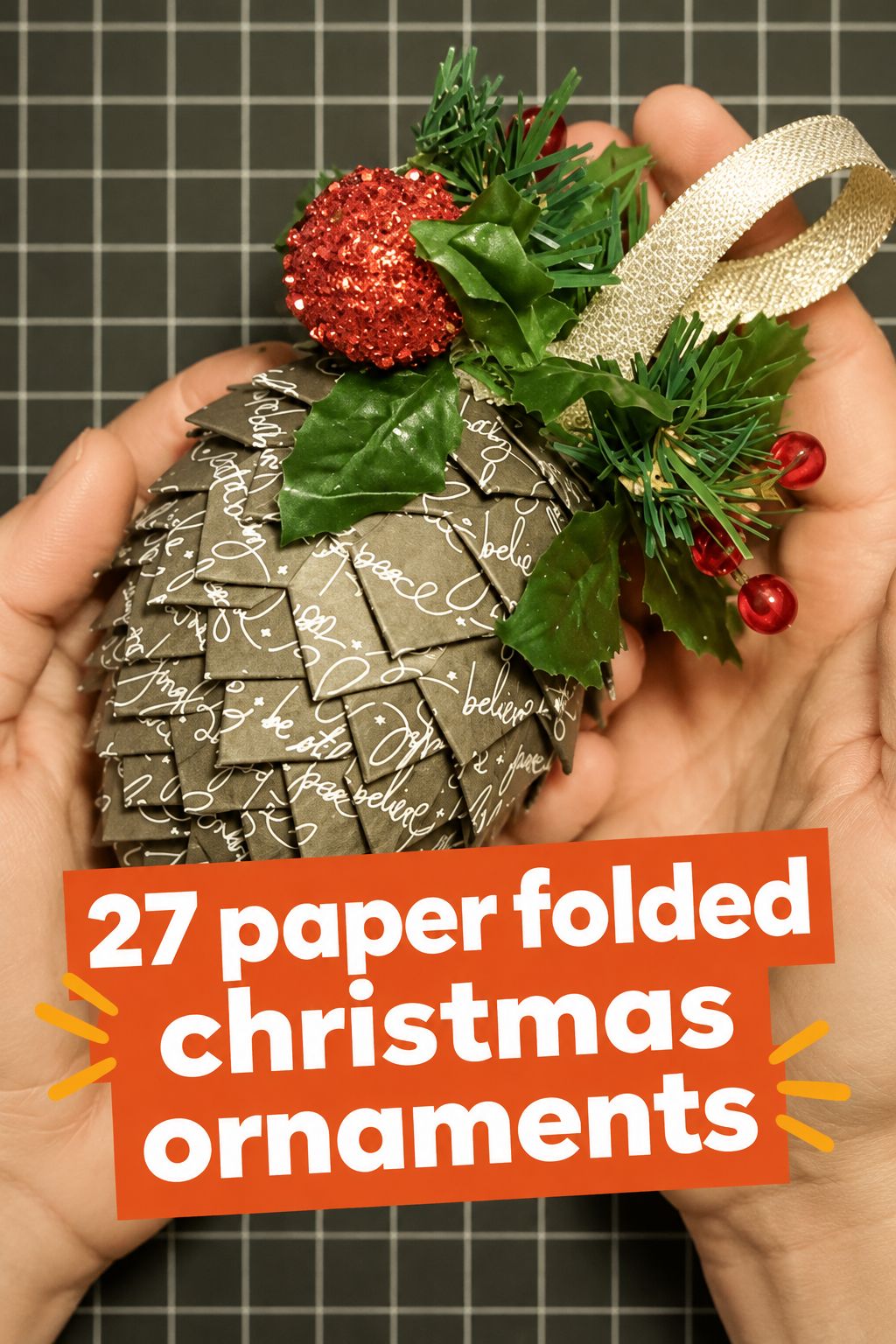 paper pinecone christmas ornaments
