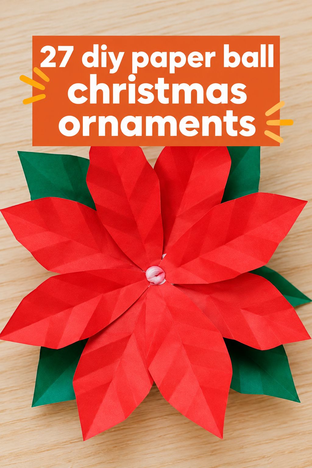 paper poinsettia christmas ornaments