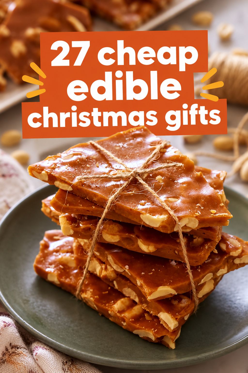 Peanut Brittle homemade Christmas gift