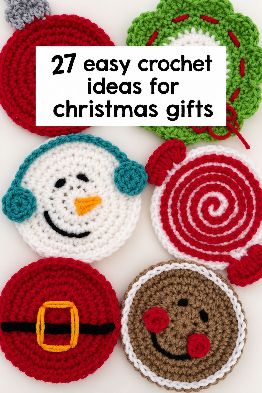 peppermint and snowman coasters christmas gifts