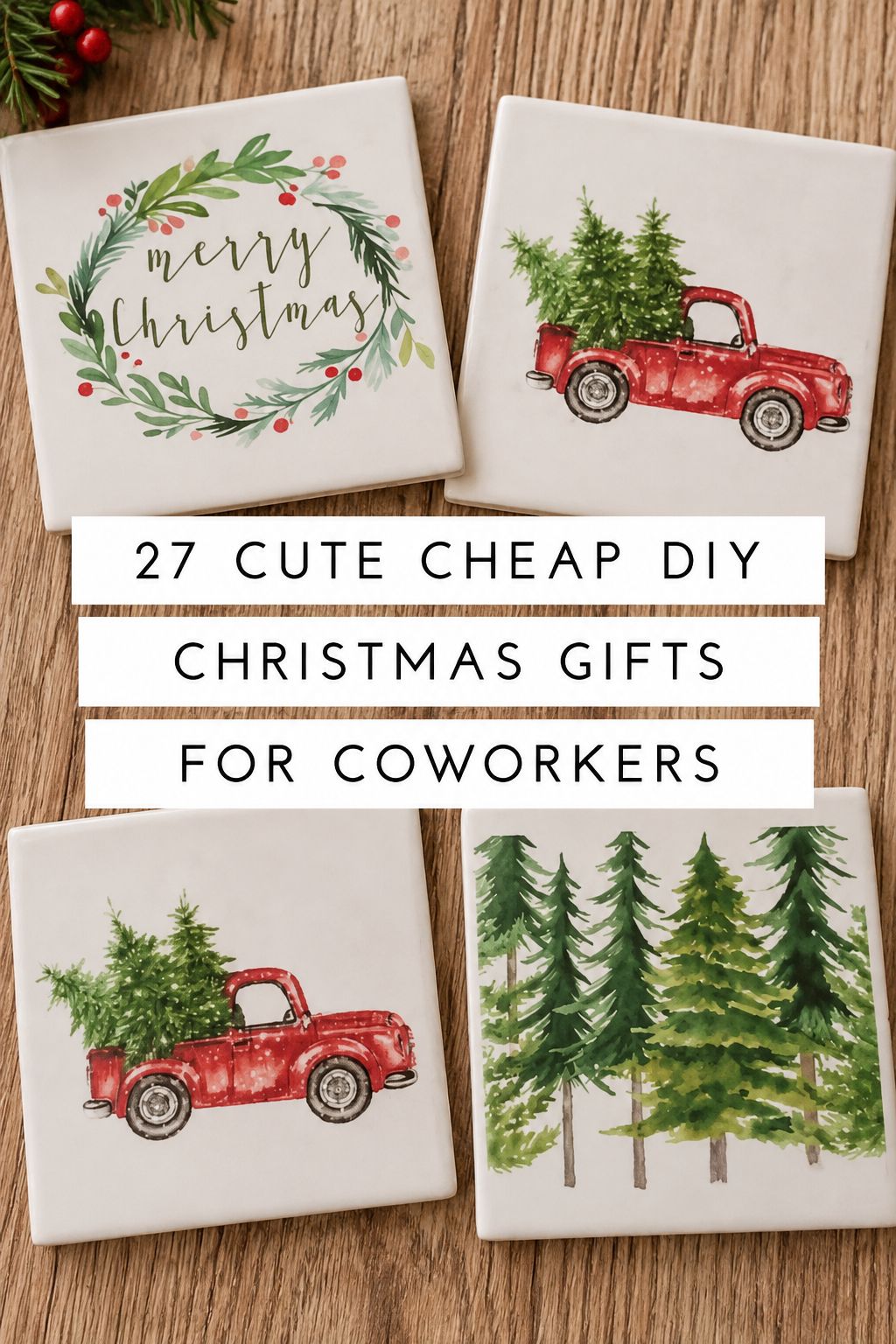 photo tile coasters christmas gifts for coworkers