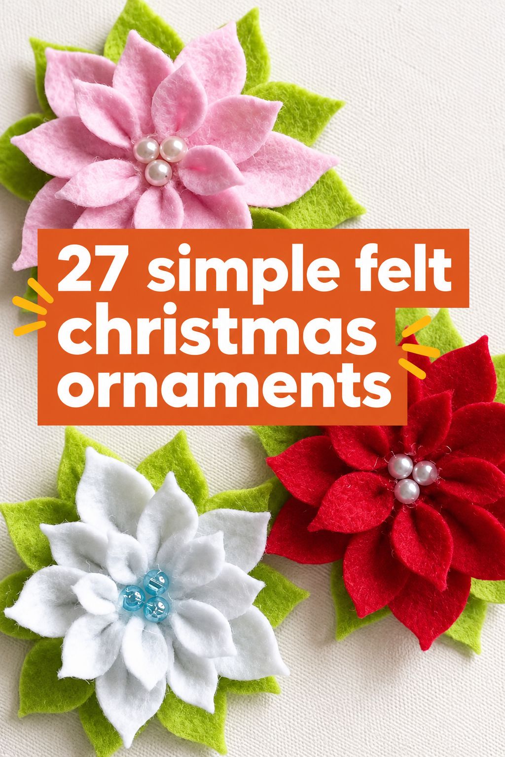 poinsettia christmas ornaments