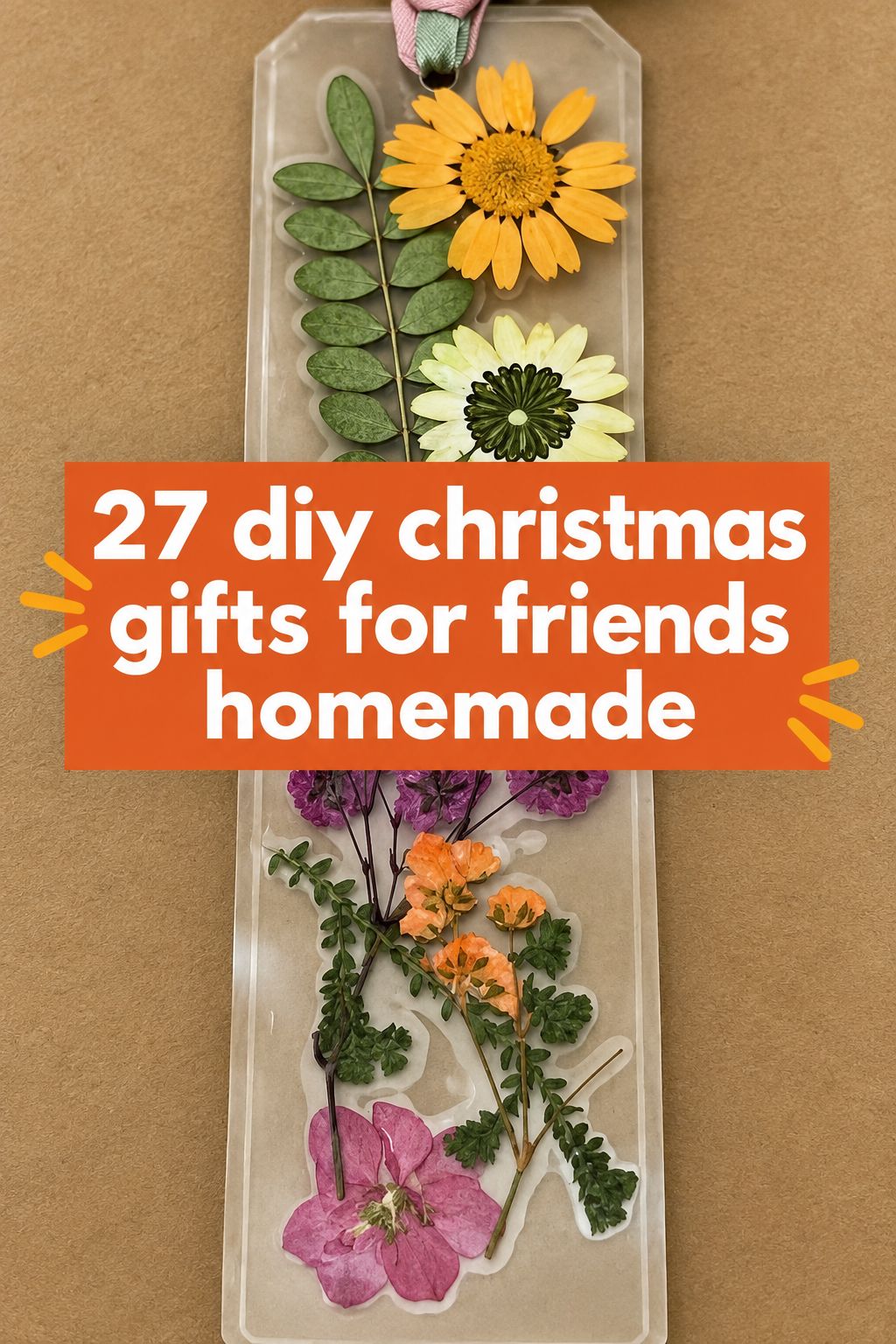 pressed flower bookmarks christmas gifts