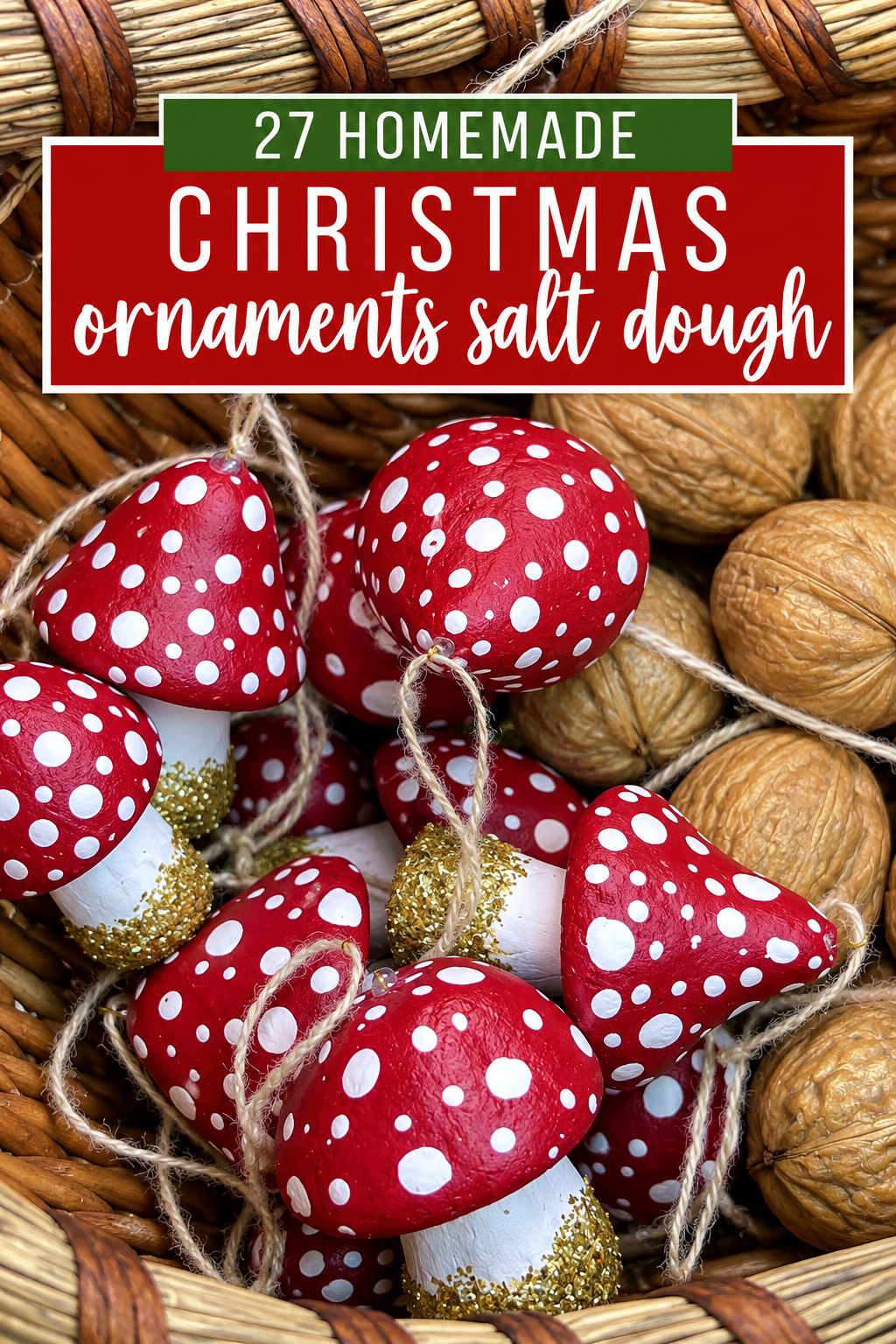 red toadstool mushroom ornament christmas ornaments