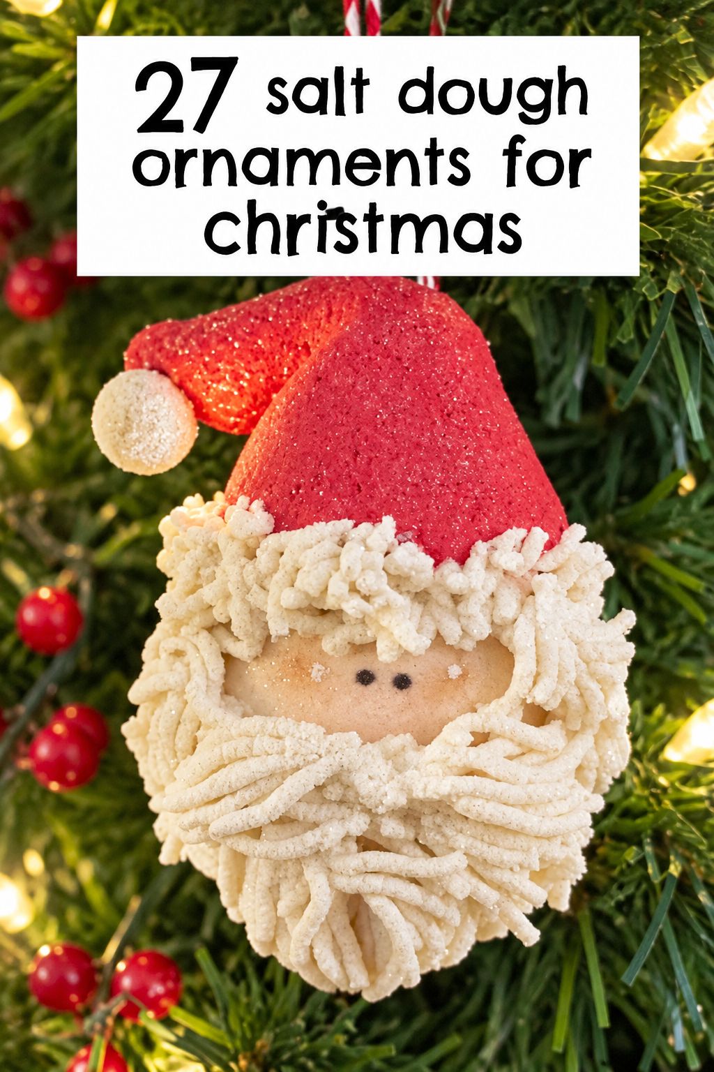 sculpted santa ornament christmas ornaments