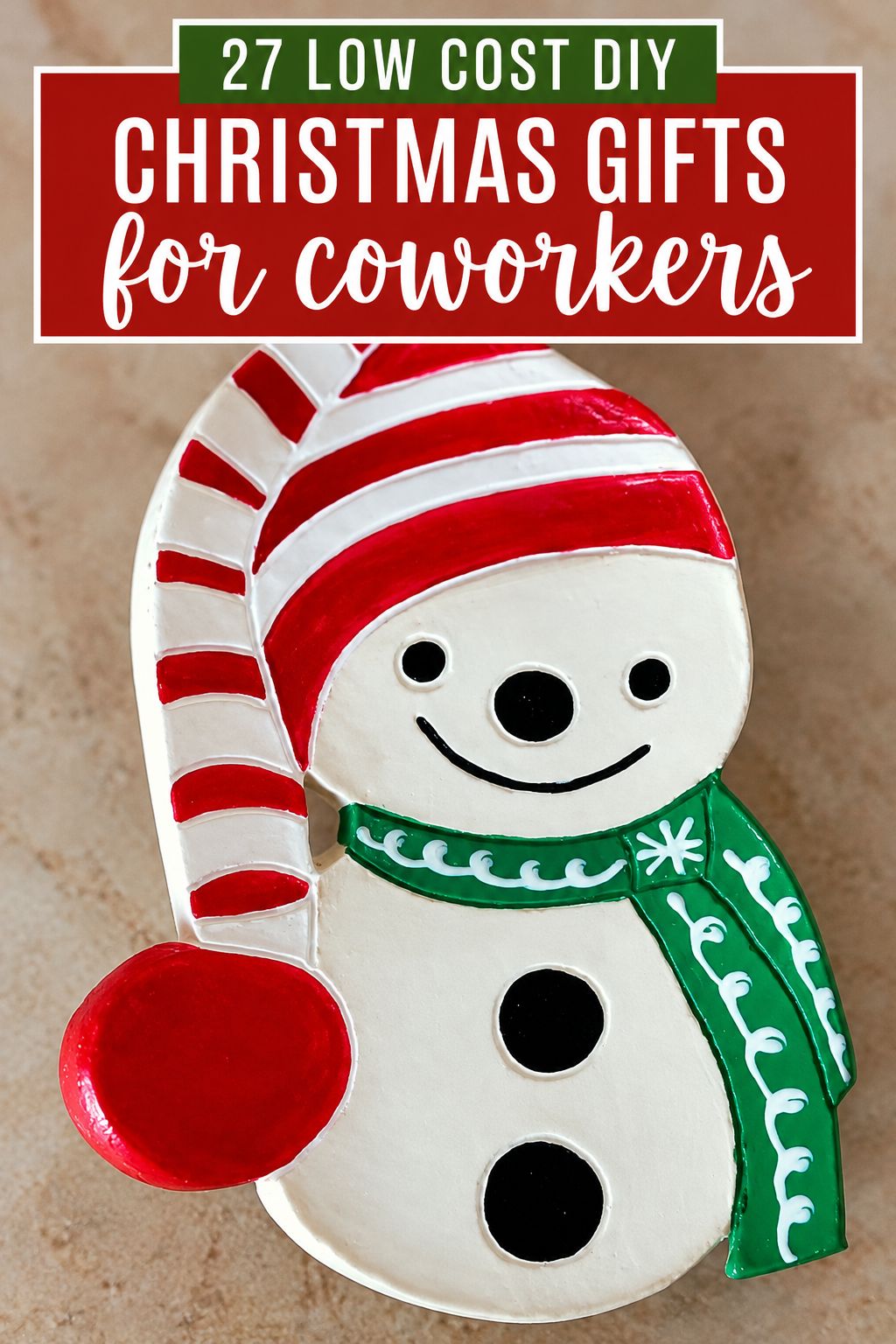 snowman clay trinket dish christmas gifts for coworkers