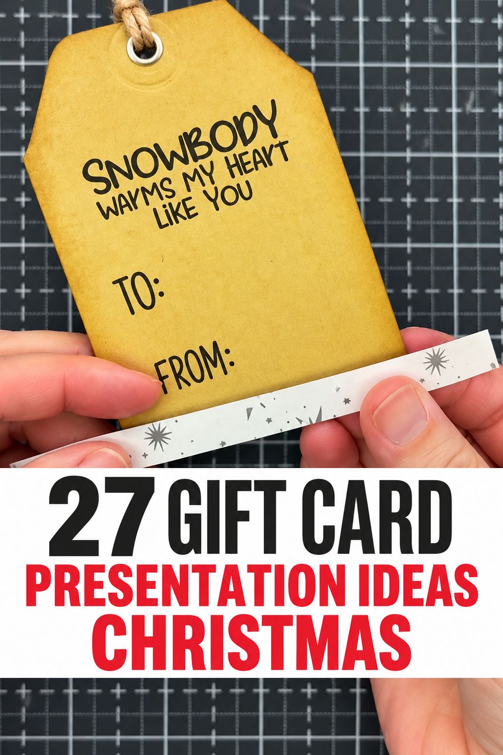 snowman gift card tag gift card wrapping