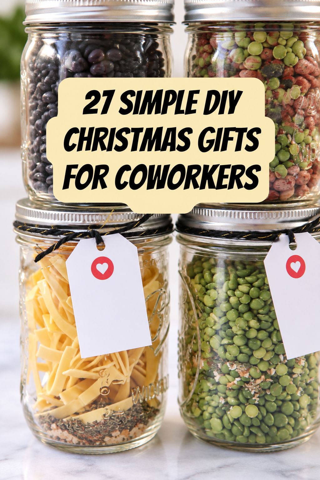 soup mix in a jar christmas gifts for coworkers