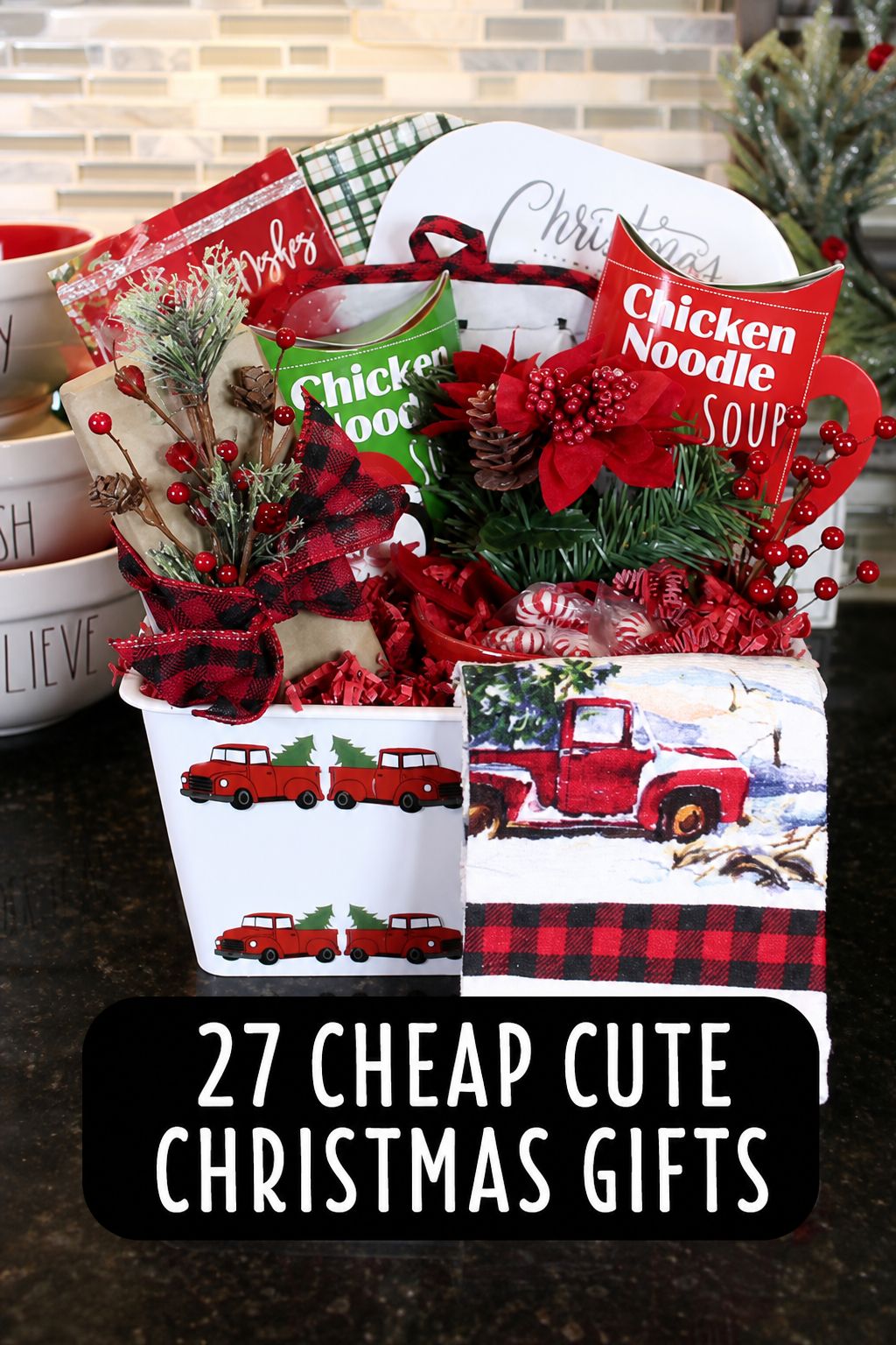 Soup-Themed Dollar Tree Gift Basket