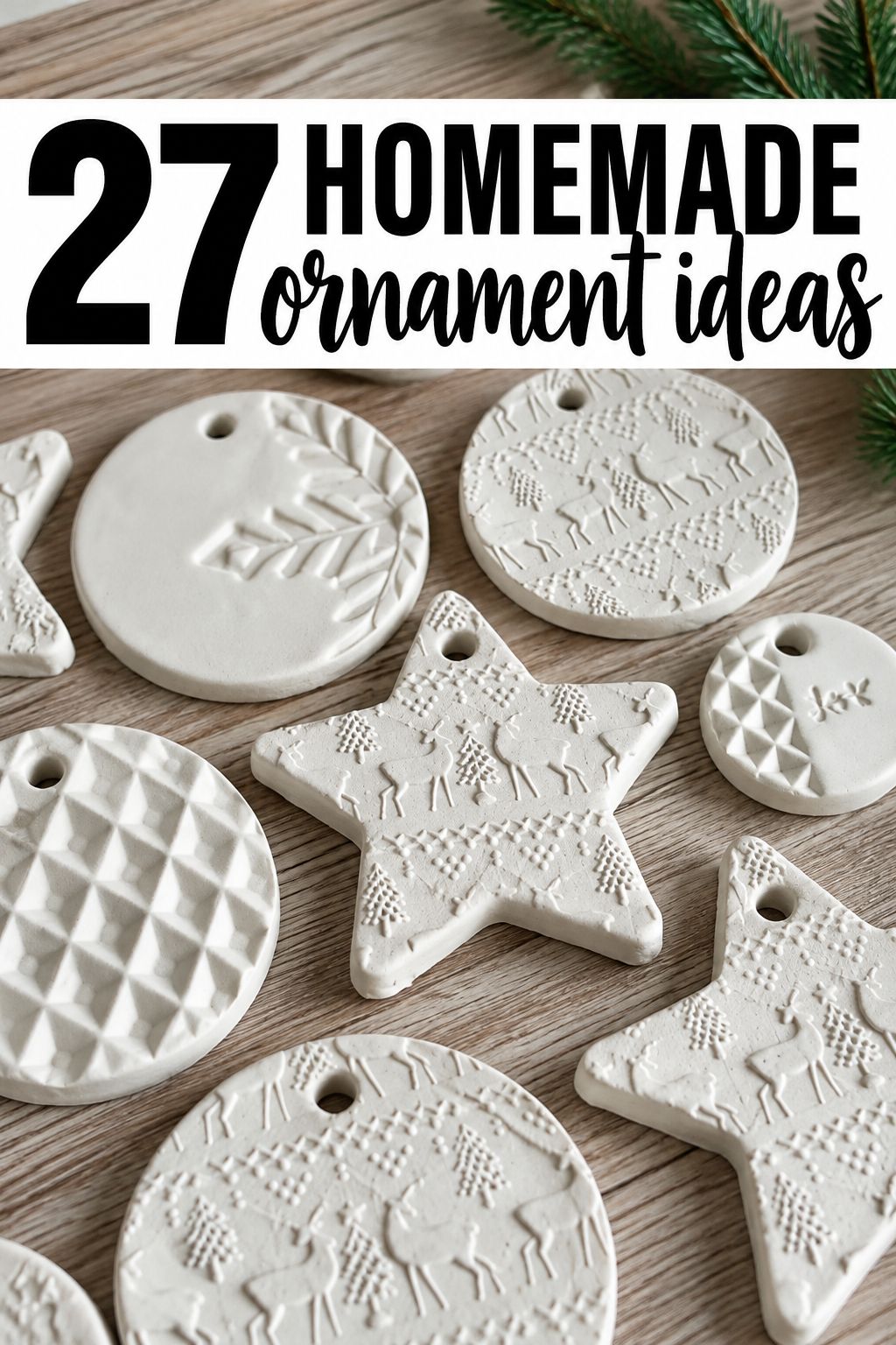 stamped clay ornaments christmas ornaments