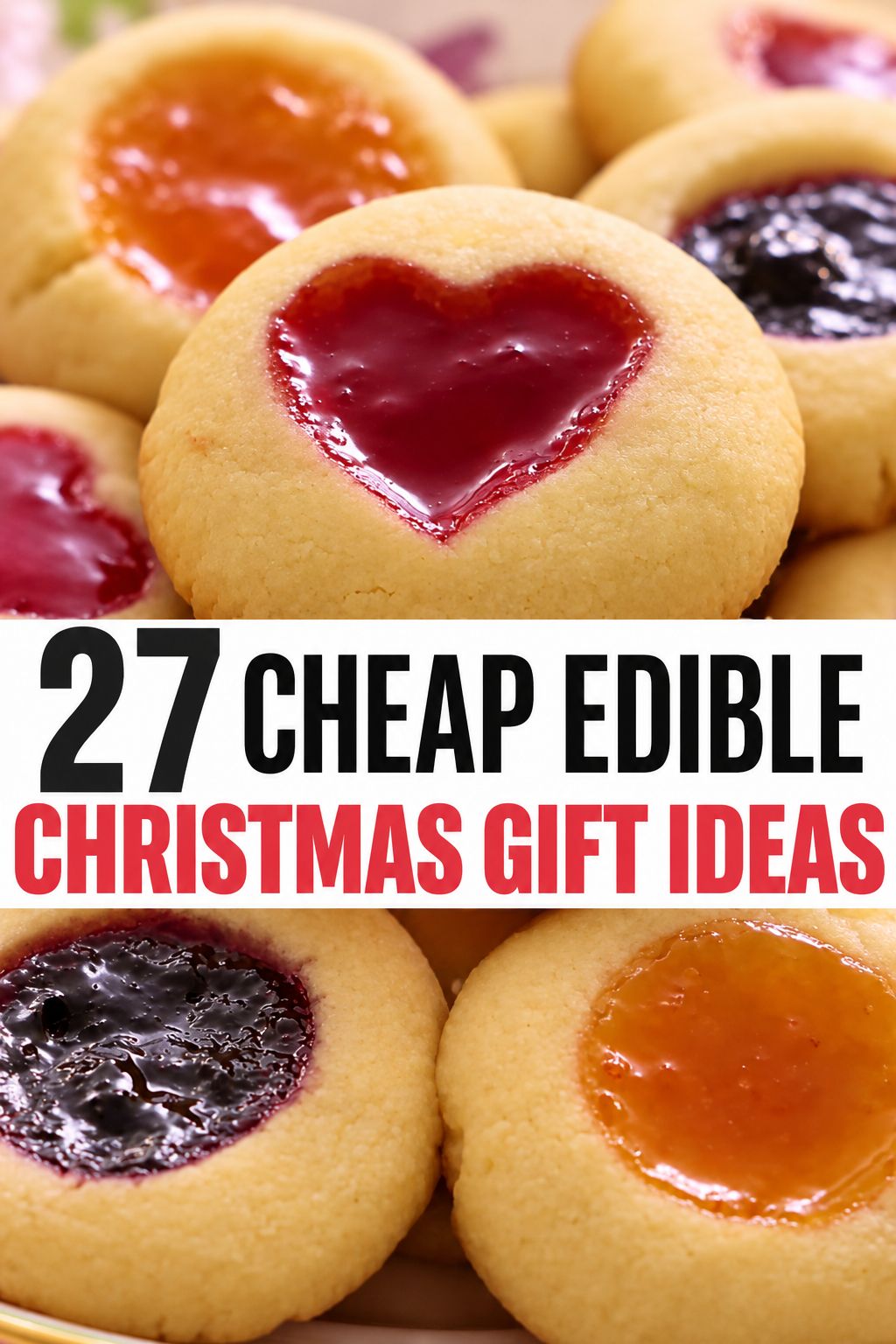 Thumbprint Cookies homemade Christmas gift