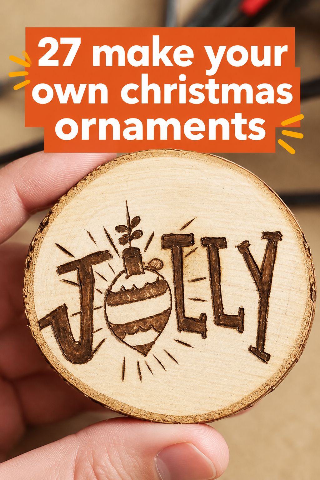 wood burned birch slice ornaments christmas ornaments