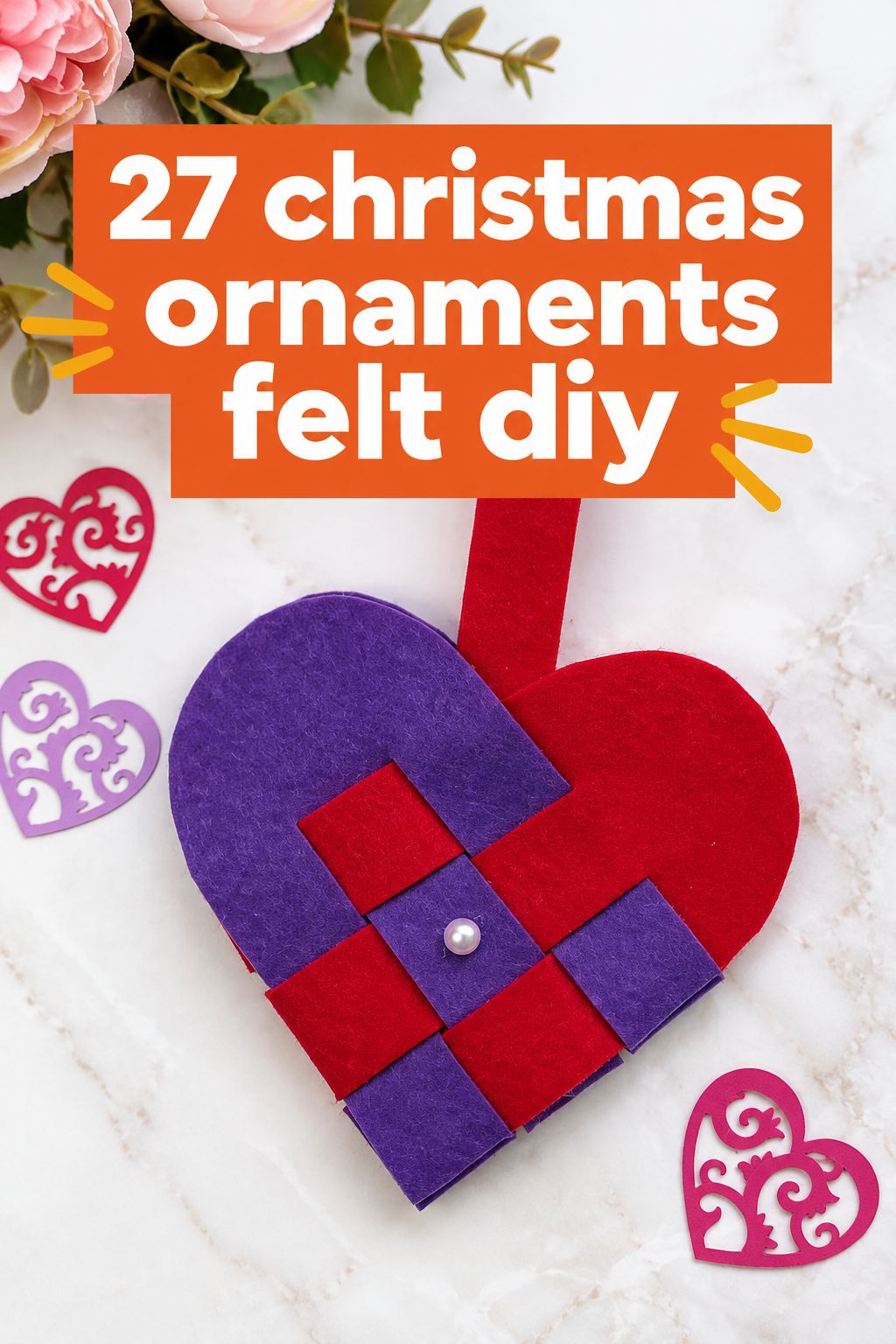 woven heart christmas ornaments